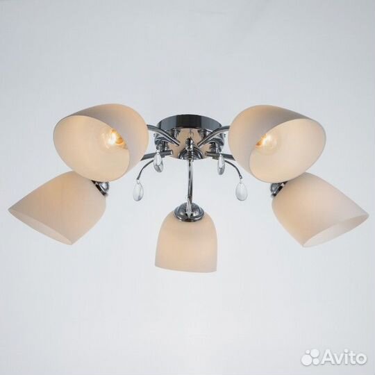 Люстра 'Лиана' 5хЕ27 40Вт хром 55х55х36 см