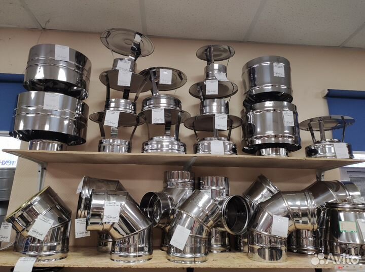 Дымоходы для дома и бани, комплектующие