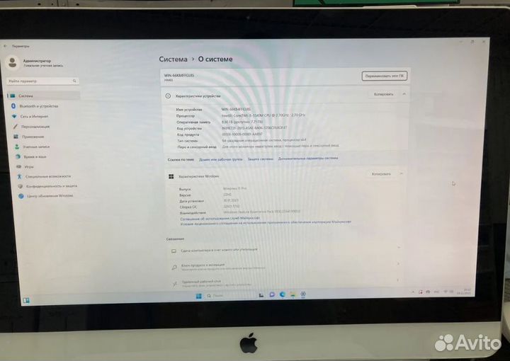 Моноблок / компьютер Apple iMac / Windows 11 Pro