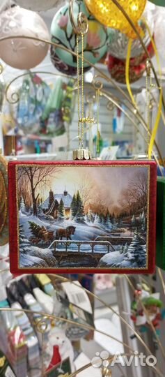 Ёлочное украшение Зимняя деревенька