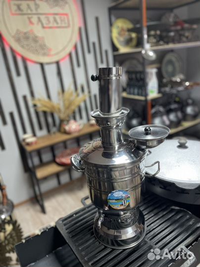 Самовар на дровах новый