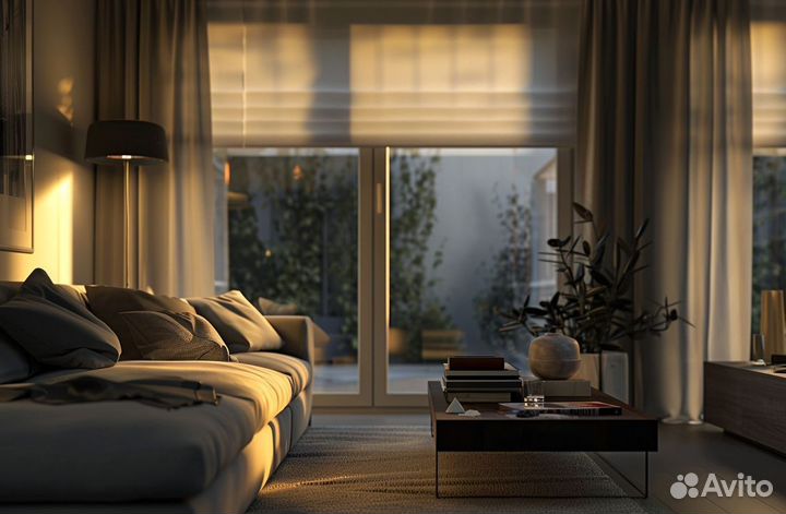 Римская штора для офиса