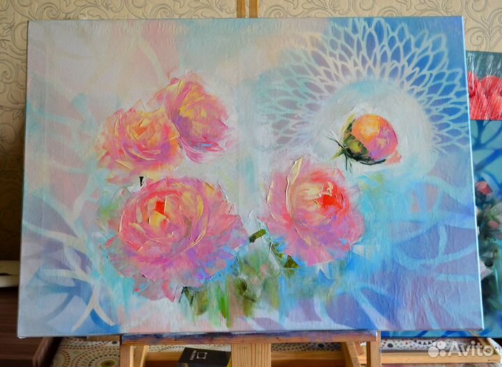 Картина маслом Цветы бесплатно