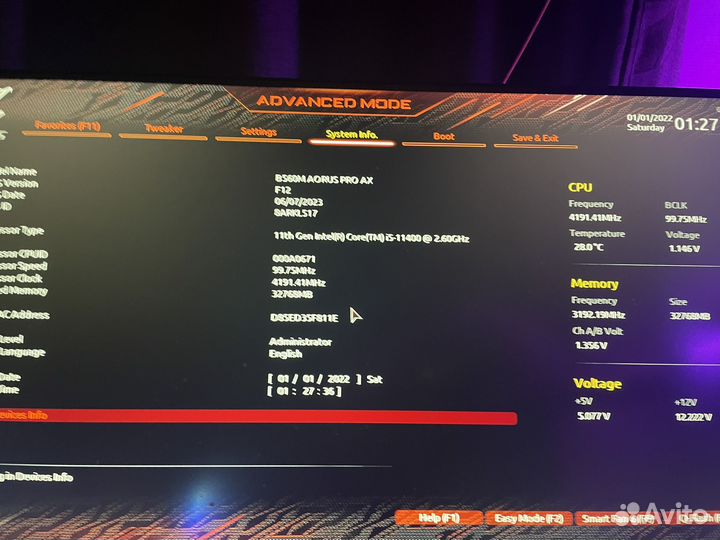 Процессор intel core i5 11400