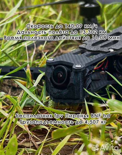 Дрoн фпв Piranha 10 дюймов