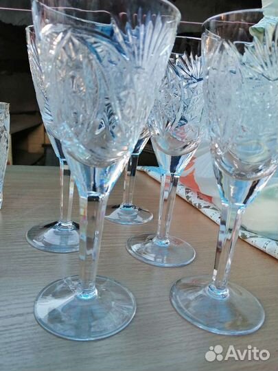 Хрустальные бокалы фужеры рюмки