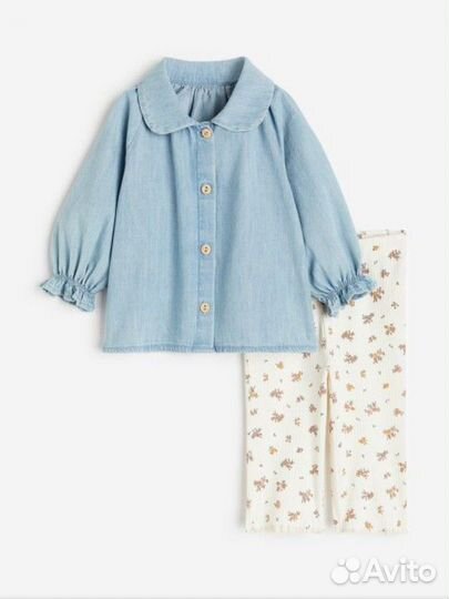 Рубашка с леггинсами H&M. 74