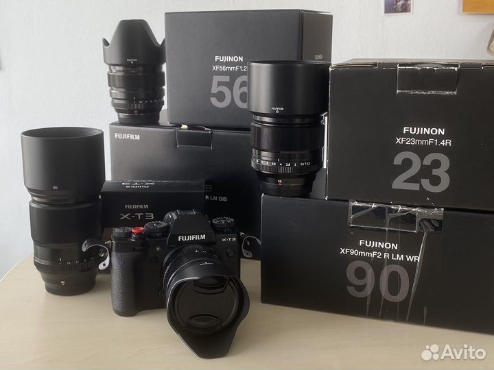 Fujifilm xt3 + xf56 + xf 23 1.4 +18-55 + xf 90
