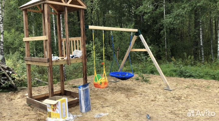 Детская деревянная горка