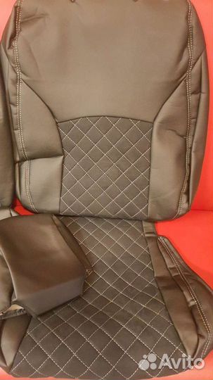 Чехлы на Kia Sportage 4 экокожа с алькантарой