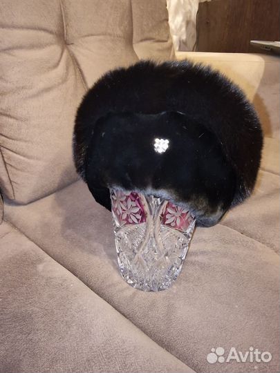 Шапка мутон с песцом