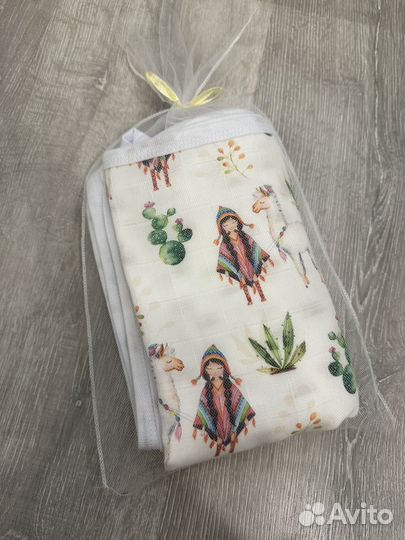 Полотенце пеленка муслин двойная новая