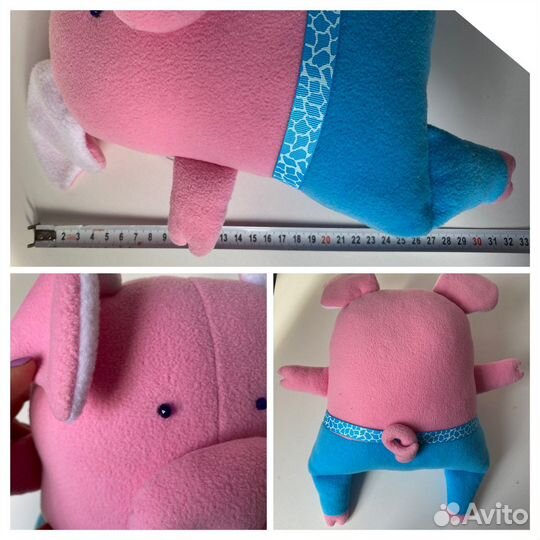 Мягкая игрушка мишка, свинка, котик, осьминог