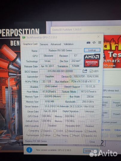 Видеокарта RX 580 8gb