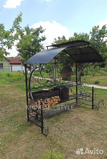 Мангал с крышей