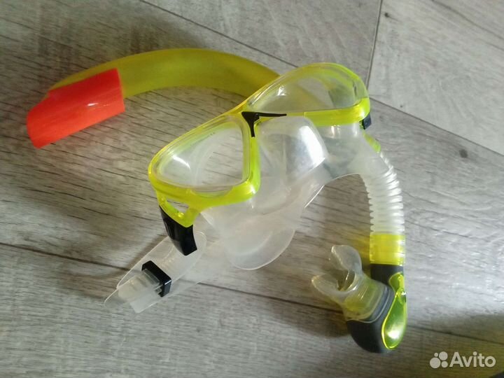 Комплект для плавания ласты, маска с трубкой