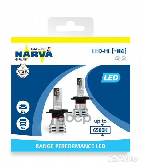 Лампа H4 Range Performance LED 6500K к-кт 2 шт