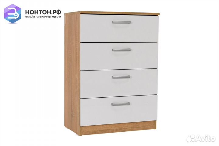 Комод Лотос 2.070 дуб сонома / белый глянец