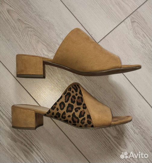 Сабо замшевые