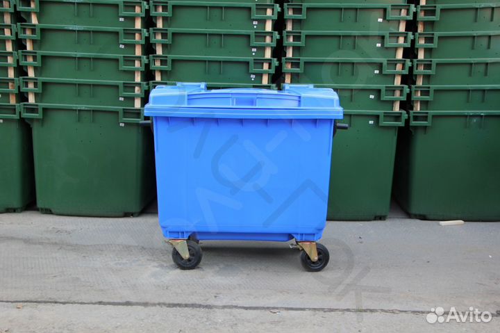Бак мусорный пластиковый 660л R4794