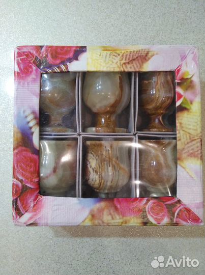 Рюмки из натурального камня оникса