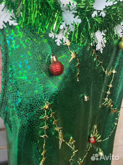 Платье Елочка 2024 для девочки 116 см на 5-6 лет