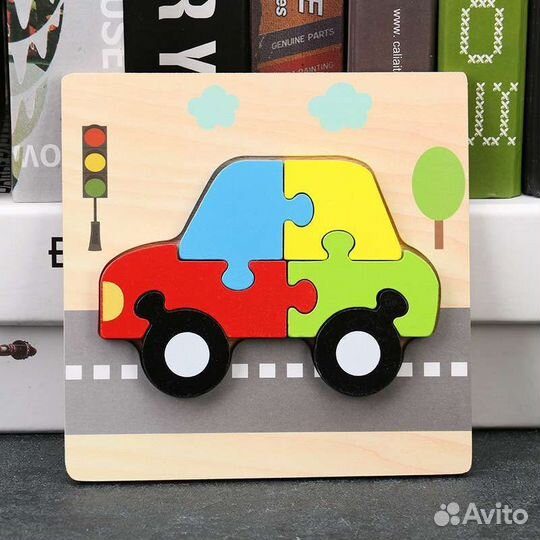 Деревянные пазлы вкладыши для детей 3D