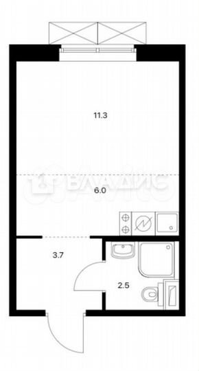 Квартира-студия, 23,5 м², 5/9 эт.
