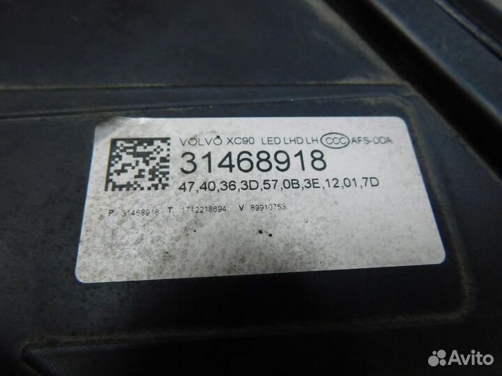 Фара левая Volvo XC90