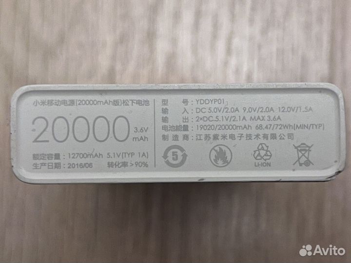 Внешний аккумулятор xiaomi