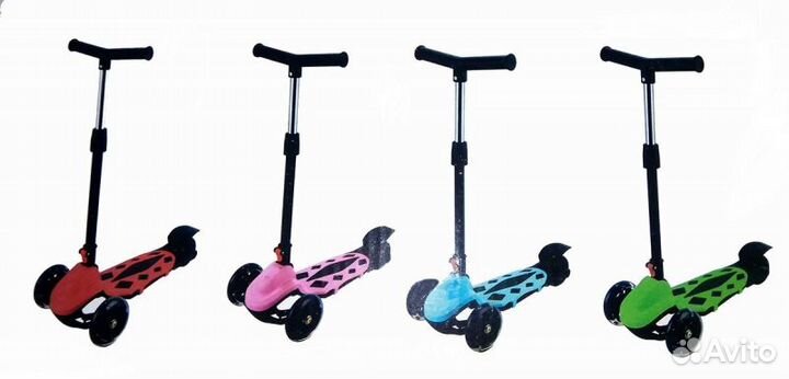 Самокат BKS-140 3-х колес. складной,40 кг (Blue)