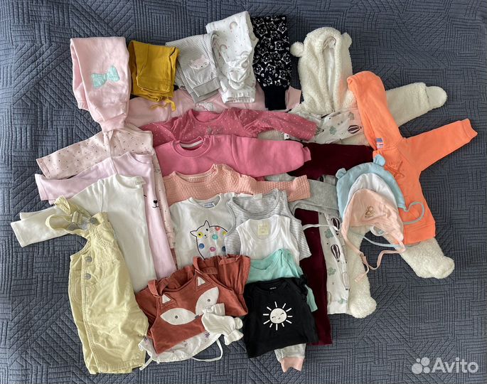 Одежда для девочки пакетом 74 6-12 месяцев