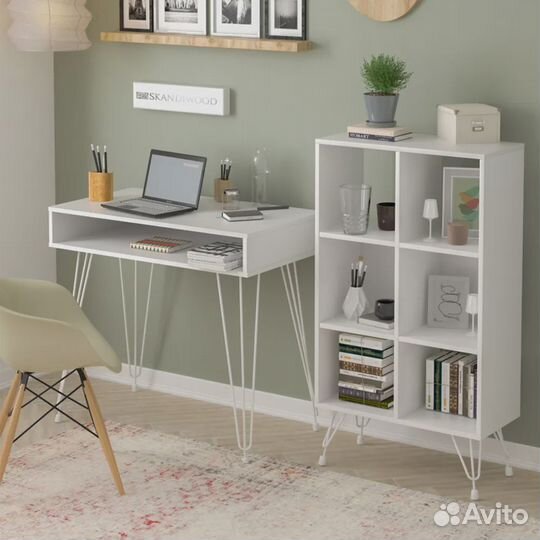 Стол письменный для школьника 90x45x75 см, белый