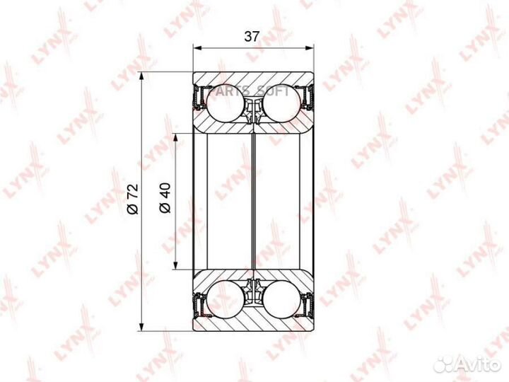 Lynxauto WB1058 Комплект подшипника ступицы колеса