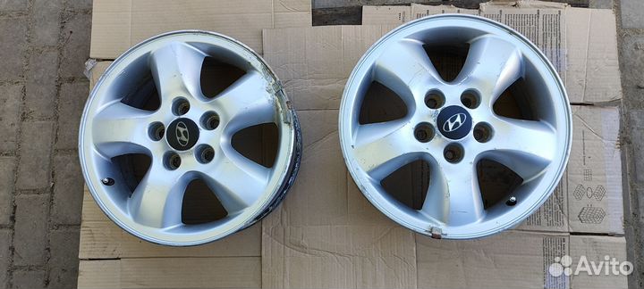Литые диски r16 на Hyundai Santa fe 1 поколения