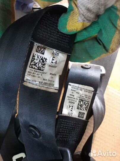 Ремни безопастности Volkswagen Polo 2013