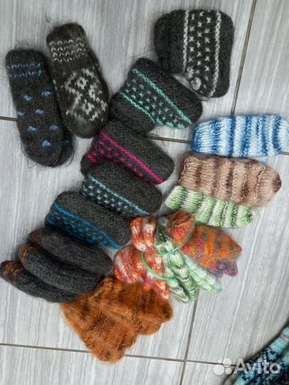 Носки взрослые и детские носочки и варежки