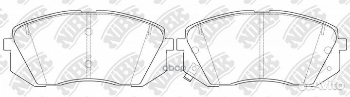 Колодки тормозные дисковые перед зад nibk