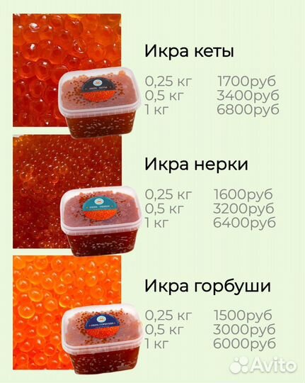 Икра красная кета