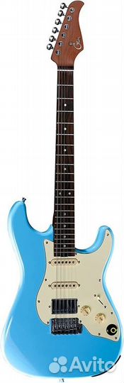 Электрогитара со встроенным процессором Mooer gtrs S800 Blue