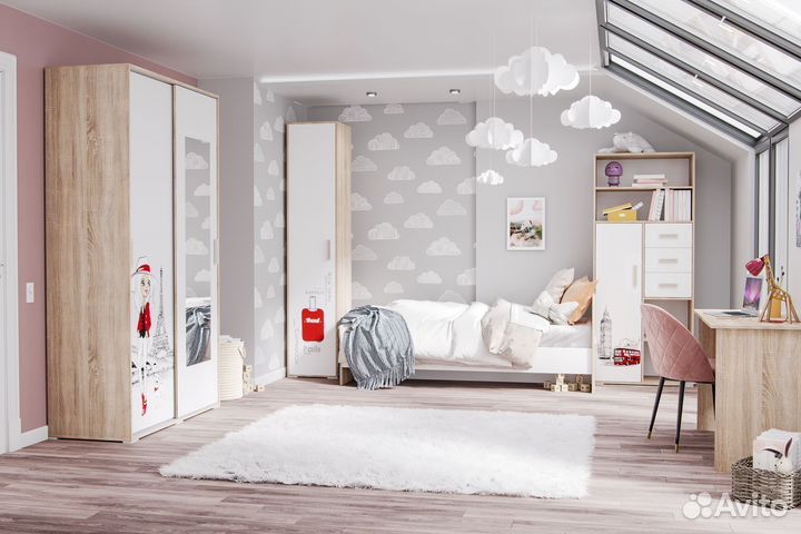 Стол письменный с тумбой новый