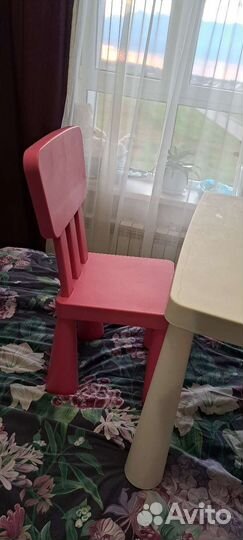 Детский стол и стул IKEA маммут