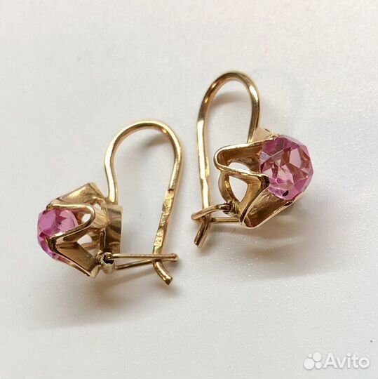 Золотые серьги 583 пробы