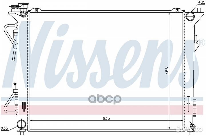 Радиатор двигателя 67508 Nissens