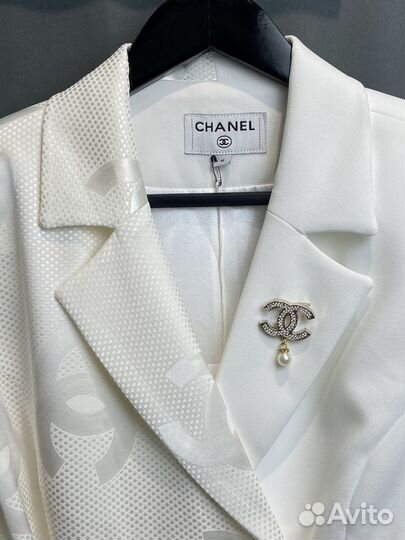 Платье пиджак белое Chanel