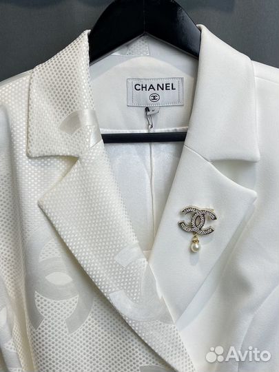 Платье пиджак белое Chanel