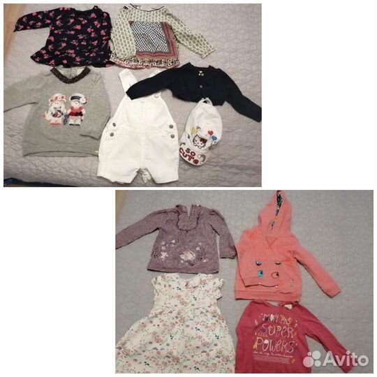 Вещи пакетом на девочку 80-86