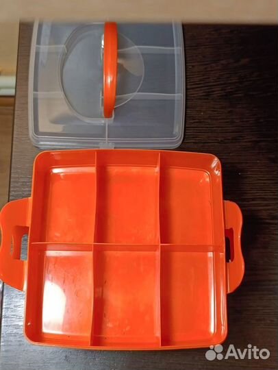 Органайзер/бокс для мелочей, двухъярусный 15х15х9