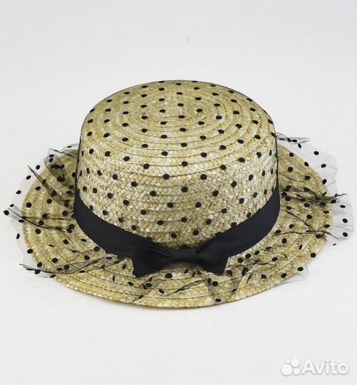 Шляпа женская соломенная