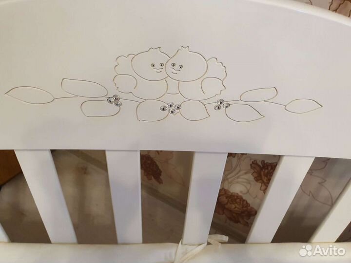 Комплект кроватка + комод Красная Звезда Птички